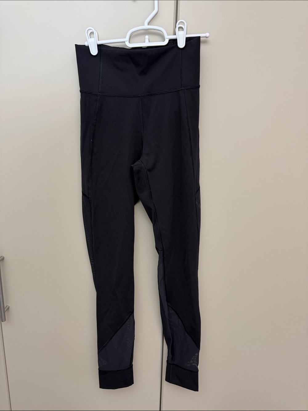 Lululemon Black Leggings with Mesh Panels